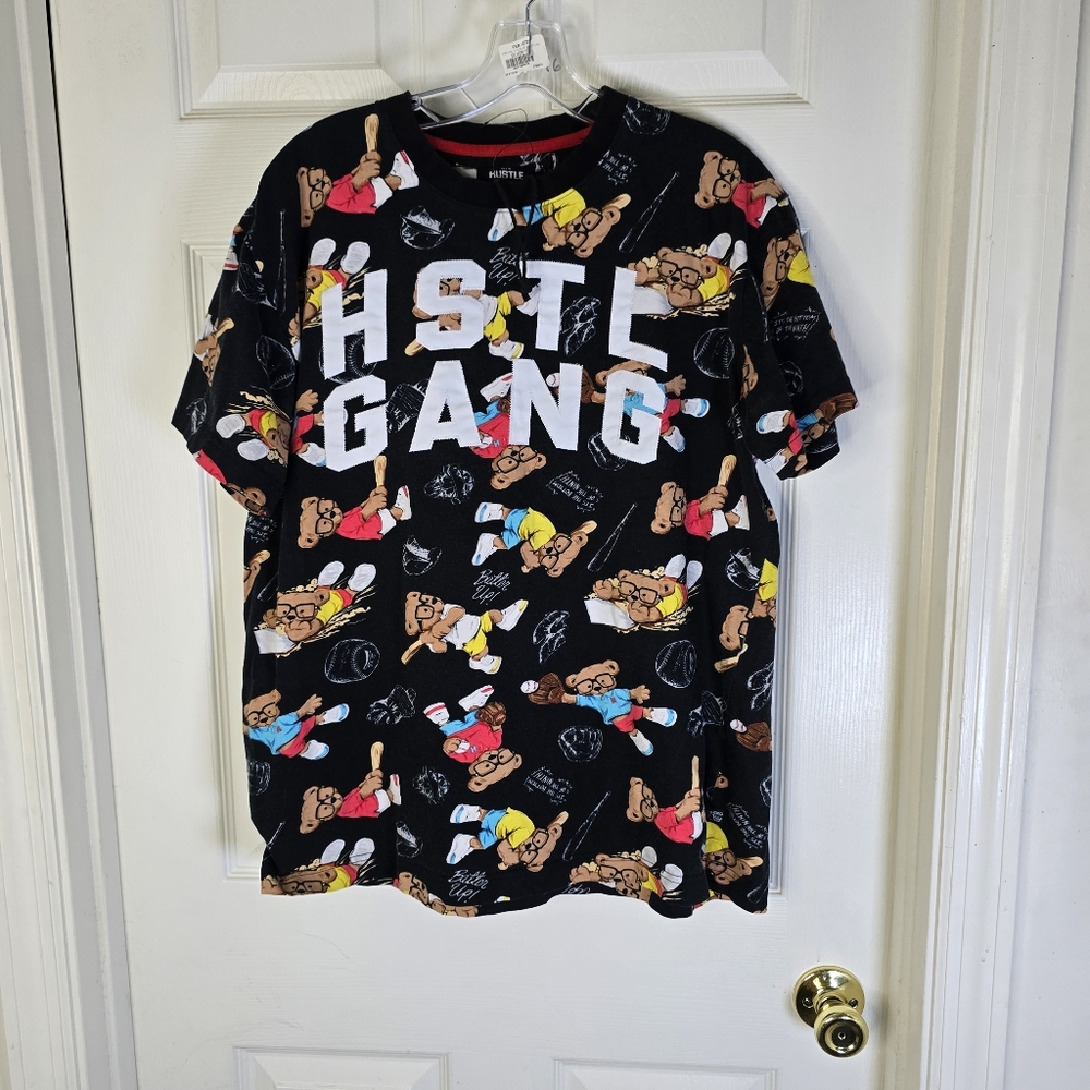 Hustle Gang Black and White‎ Short Sleeve Tee M